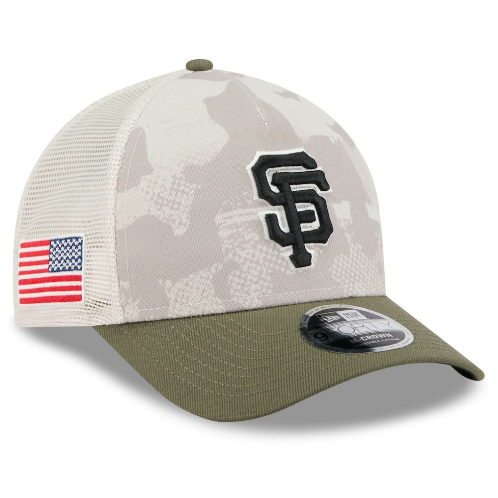 San Francisco Giants New Era 2025 Armed Forces Day 9FORTY M-Crown A-Frame Adjustable Hat On Sale
