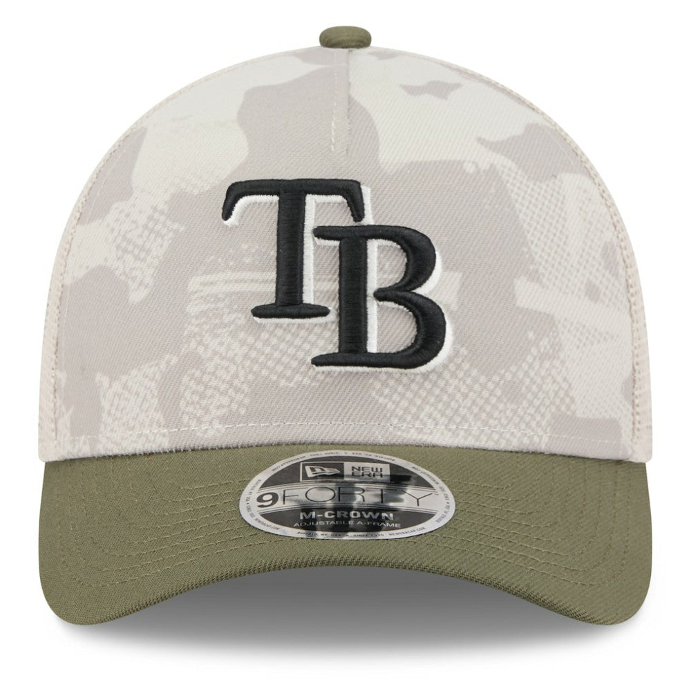 Tampa Bay Rays New Era 2025 Armed Forces Day 9FORTY M-Crown A-Frame Adjustable Hat Sale