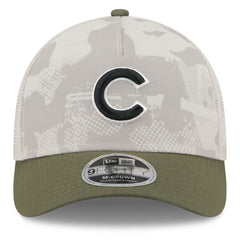 Chicago Cubs New Era 2025 Armed Forces Day 9FORTY M-Crown A-Frame Adjustable Hat Lifestyle