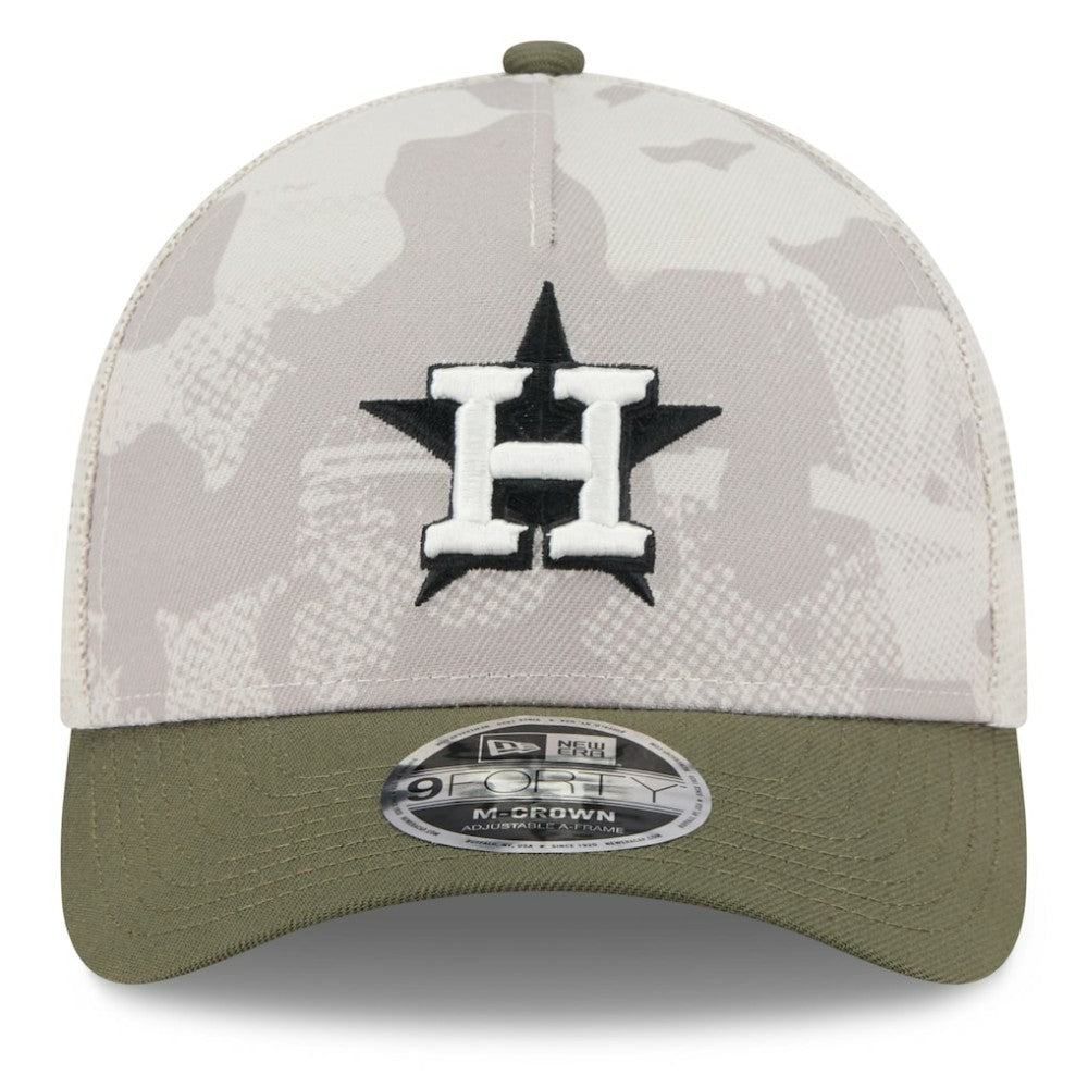 Houston Astros New Era 2025 Armed Forces Day 9FORTY M-Crown A-Frame Adjustable Hat Sale