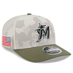 Miami Marlins New Era 2025 Armed Forces Day 9SEVENTY Stretch-Snap Hat On Sale