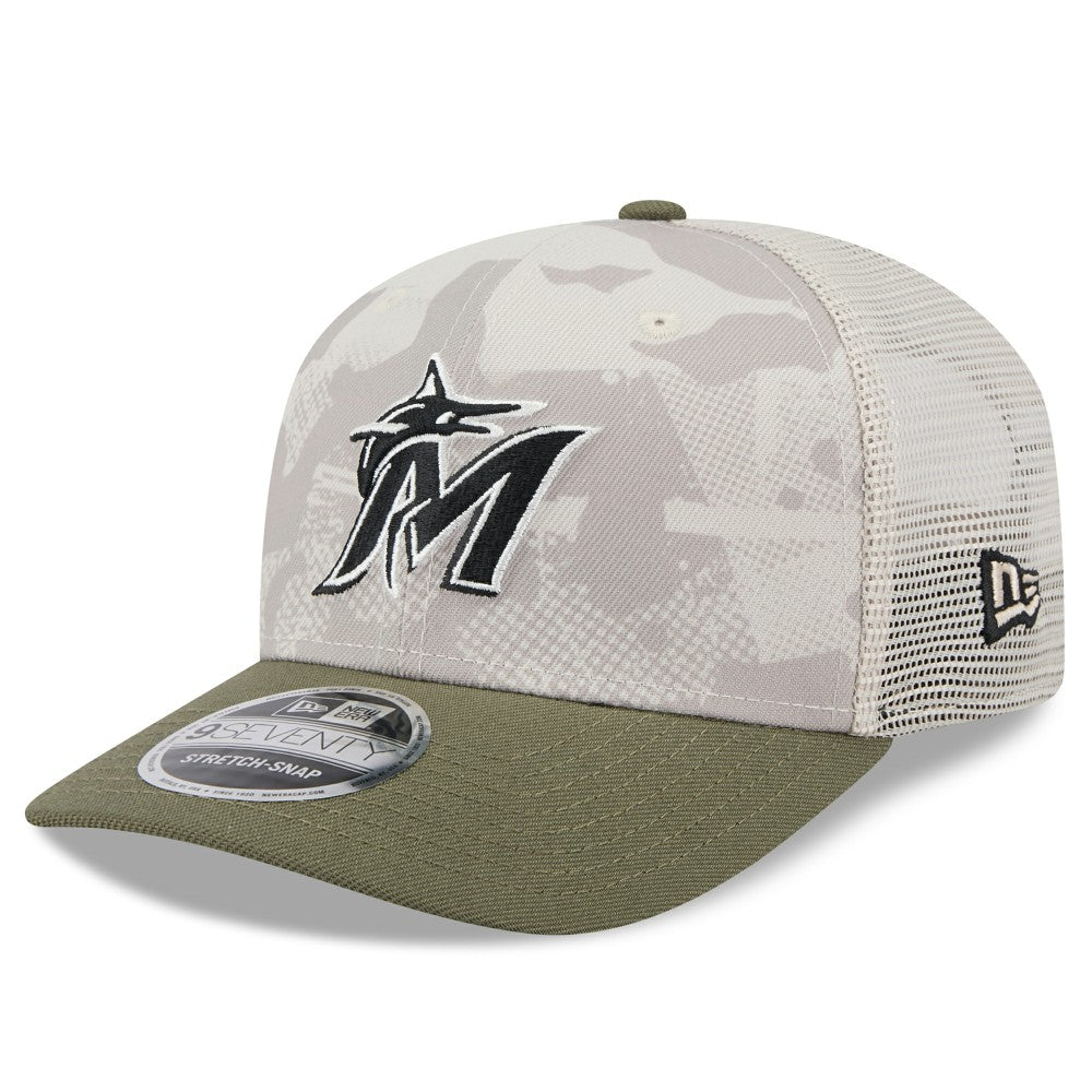 Miami Marlins New Era 2025 Armed Forces Day 9SEVENTY Stretch-Snap Hat On Sale