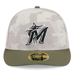 Miami Marlins New Era 2025 Armed Forces Day Low Profile 59FIFTY Fitted Hat Sale