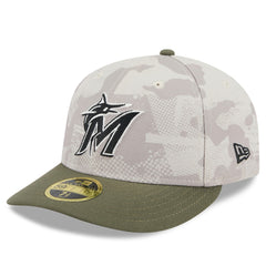 Miami Marlins New Era 2025 Armed Forces Day Low Profile 59FIFTY Fitted Hat Sale