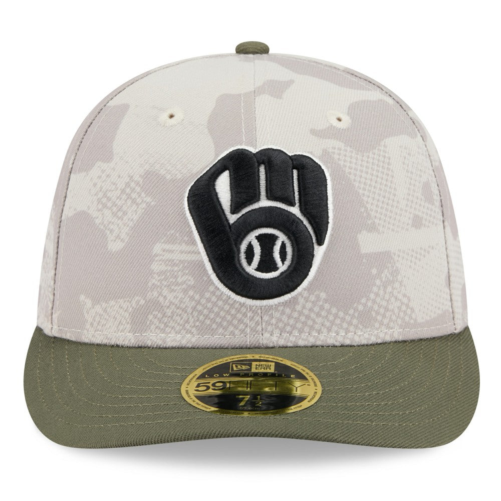 Milwaukee Brewers New Era 2025 Armed Forces Day Low Profile 59FIFTY Fitted Hat On Sale