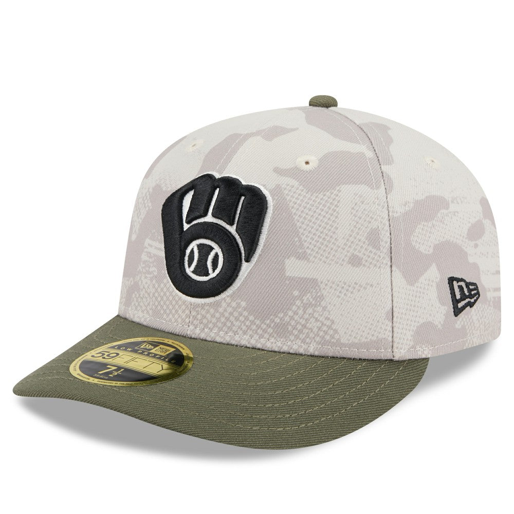 Milwaukee Brewers New Era 2025 Armed Forces Day Low Profile 59FIFTY Fitted Hat On Sale