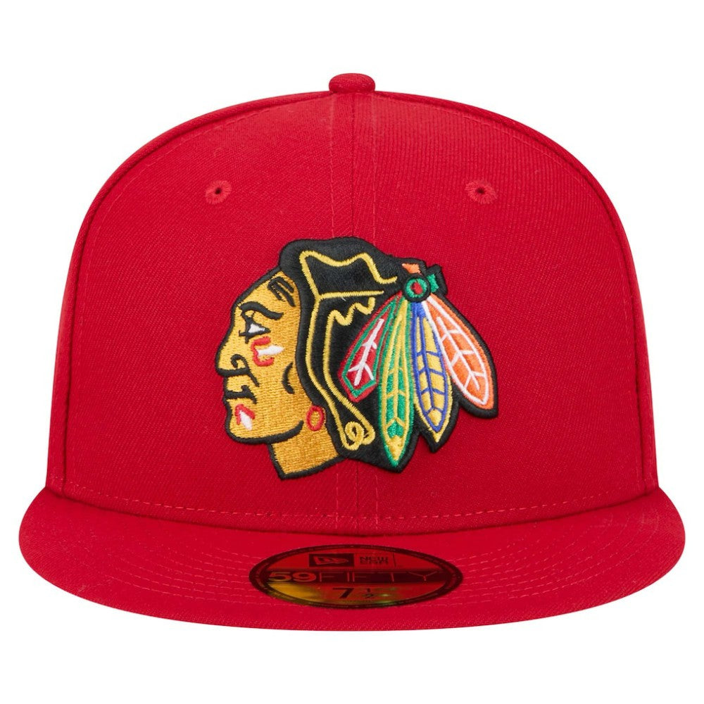 Chicago Blackhawks New Era Core 59FIFTY Fitted Hat Red