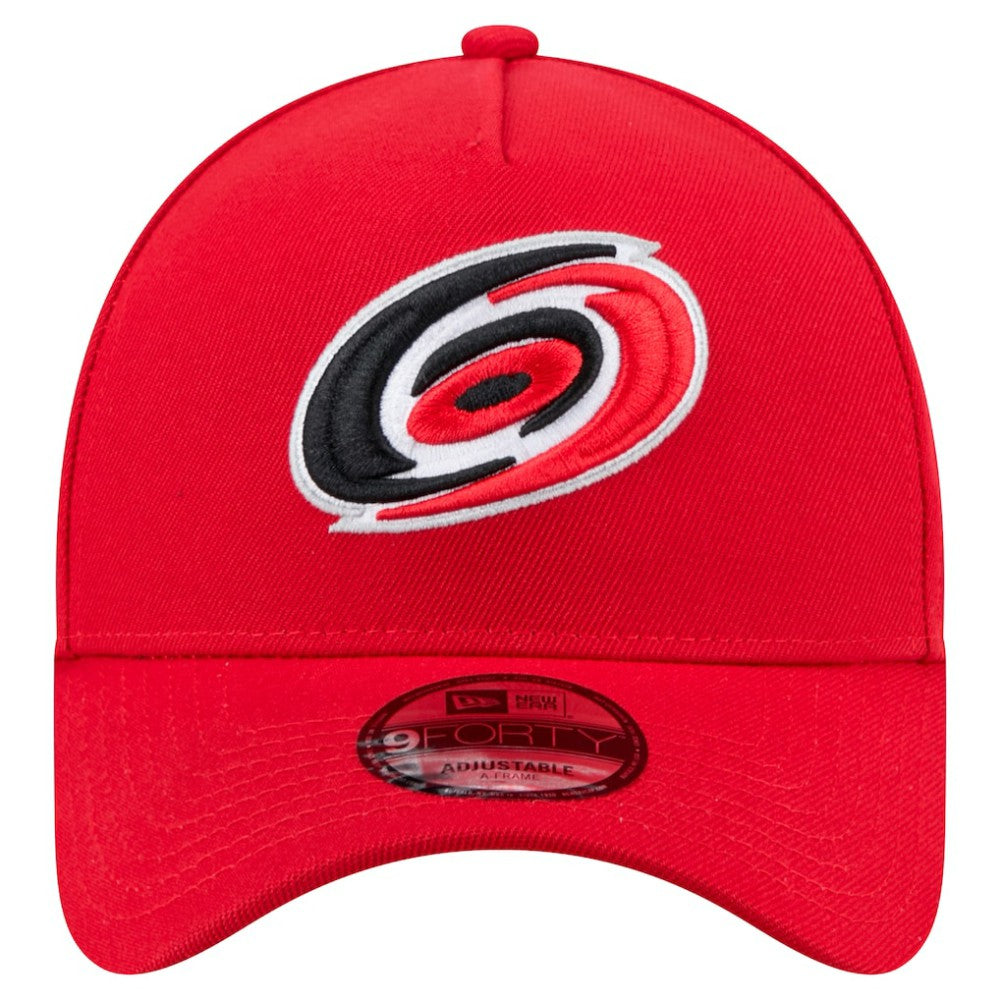 Carolina Hurricanes - New Era Core A-Frame 9FORTY Adjustable Hat Red