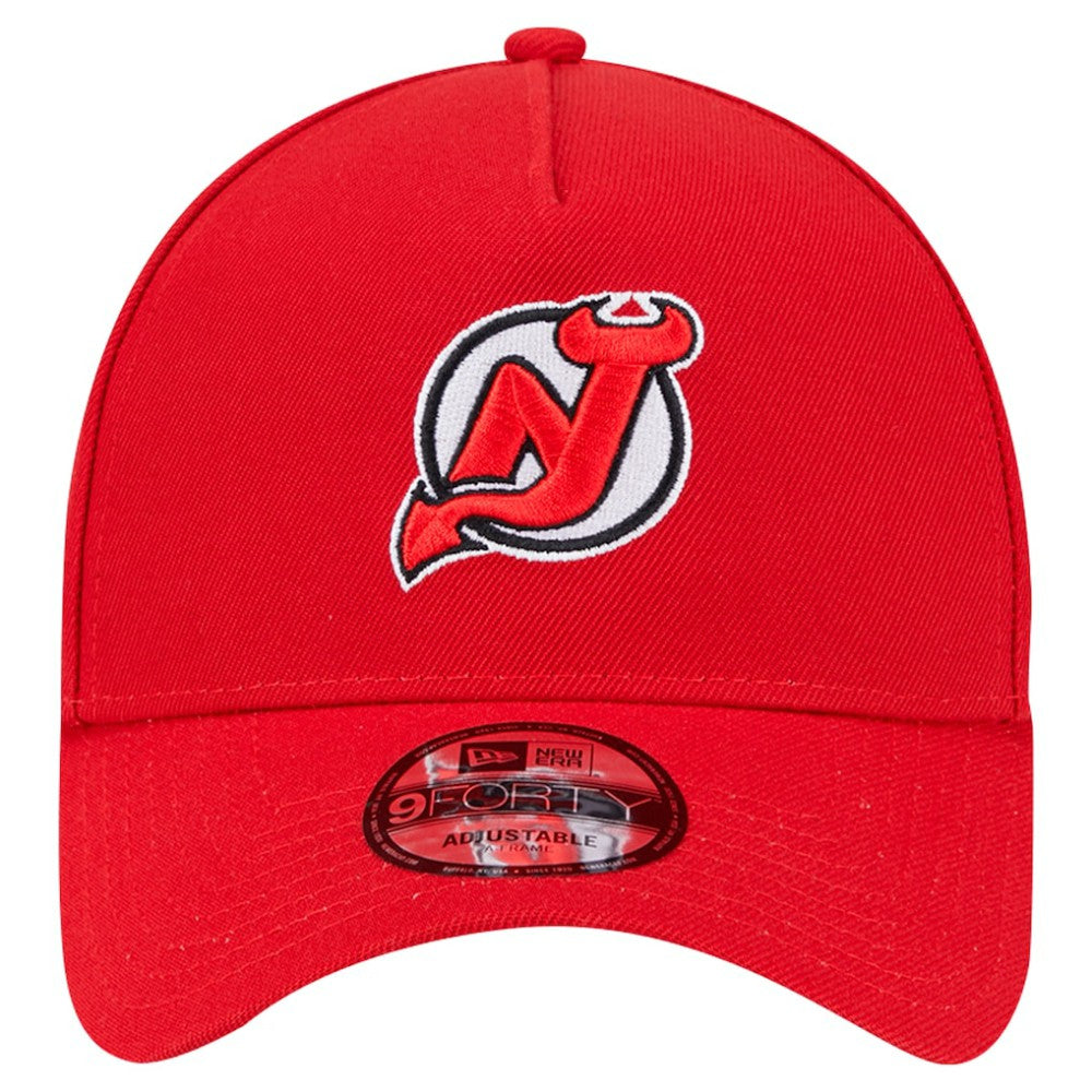 New Jersey Devils - New Era Core A-Frame 9FORTY Adjustable Hat Red
