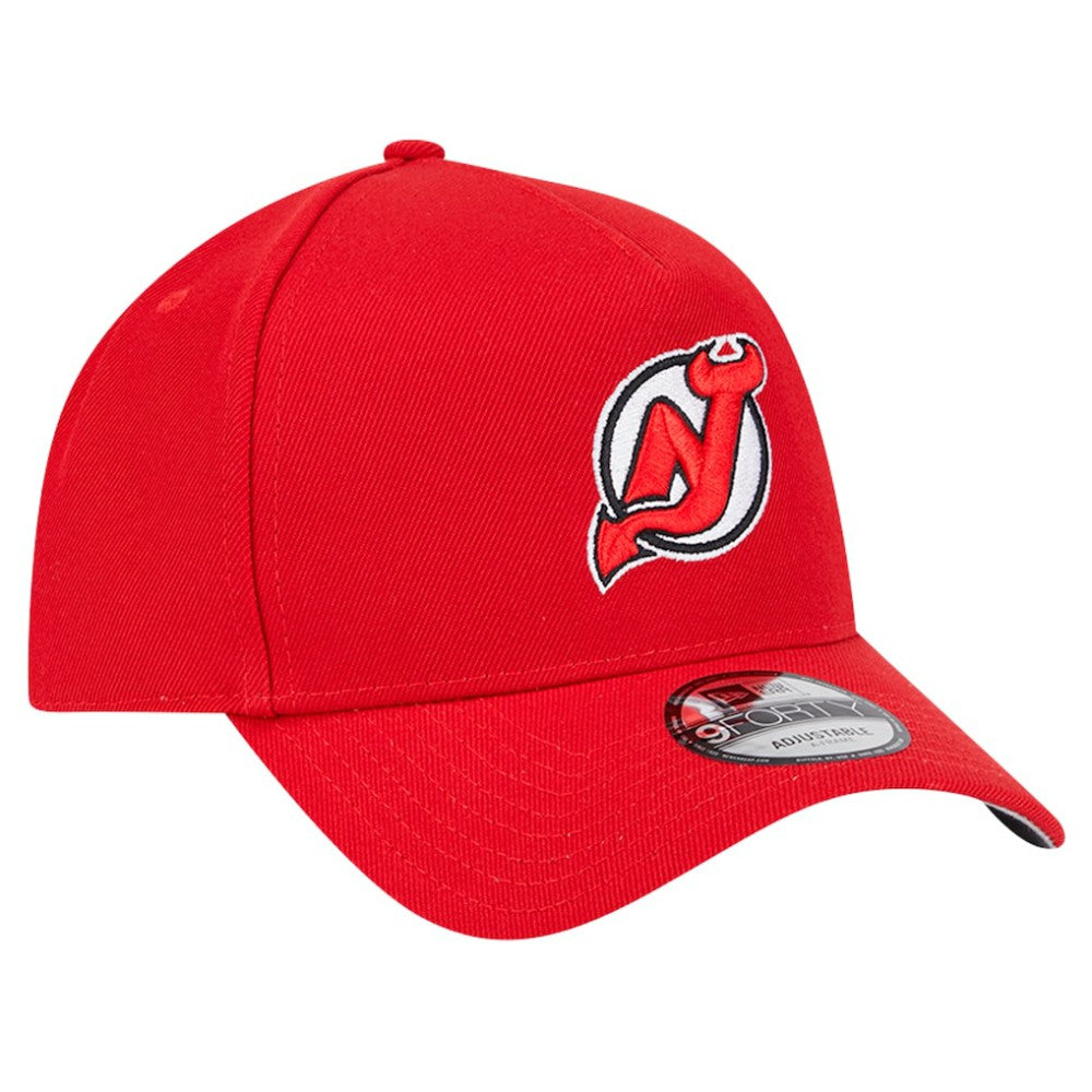 New Jersey Devils - New Era Core A-Frame 9FORTY Adjustable Hat Red