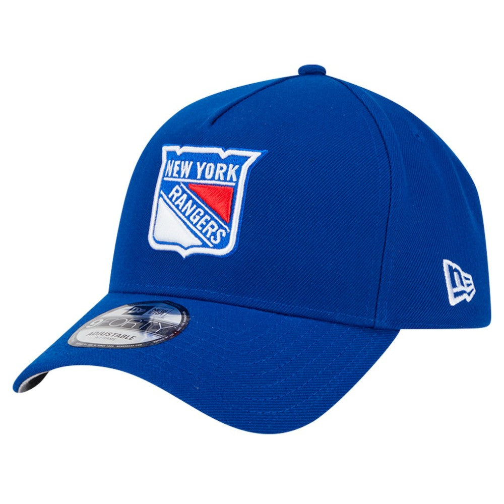 New York Rangers New Era Core A-Frame 9FORTY Adjustable Hat Blue