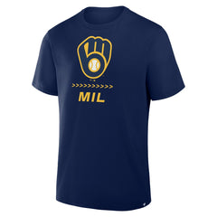 Milwaukee Brewers Fanatics Clubhouse Legacy Side Swipe T-Shirt Lifestyle