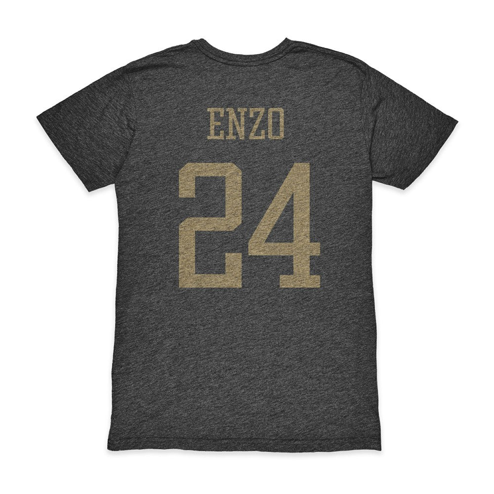 Enzo Fernández Argentina National Team 1863FC Player Vintage Tri-Blend T-Shirts - Black
