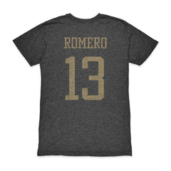 Cristian Romero Argentina National Team 1863FC Player Vintage Tri-Blend T-Shirts - Black