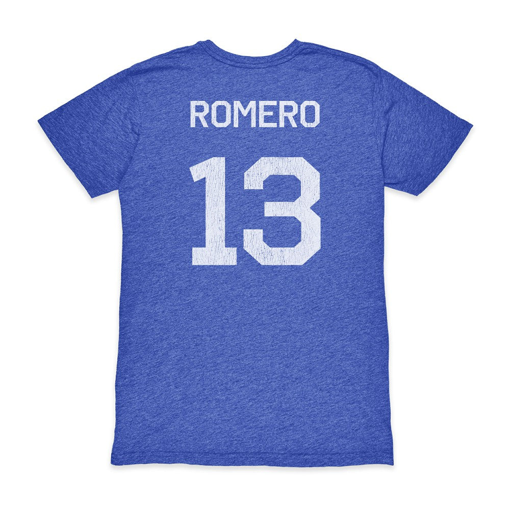 Cristian Romero Argentina National Team 1863FC Player Vintage Tri-Blend T-Shirts - Blue