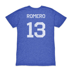 Cristian Romero Argentina National Team 1863FC Player Vintage Tri-Blend T-Shirts - Blue