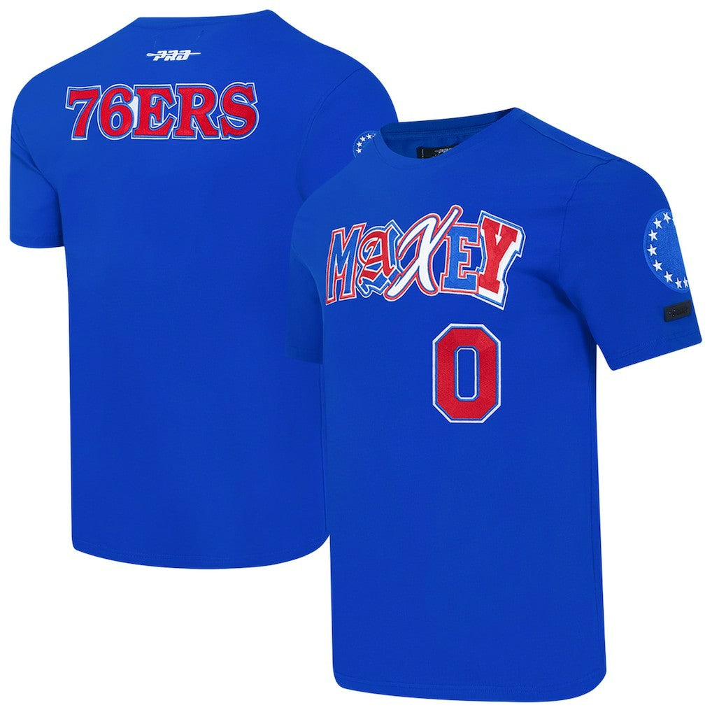 NBA - Tyrese Maxey Philadelphia 76ers Pro Standard City Ransom T-Shirt - Royal