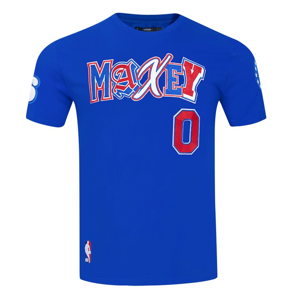 NBA - Tyrese Maxey Philadelphia 76ers Pro Standard City Ransom T-Shirt - Royal