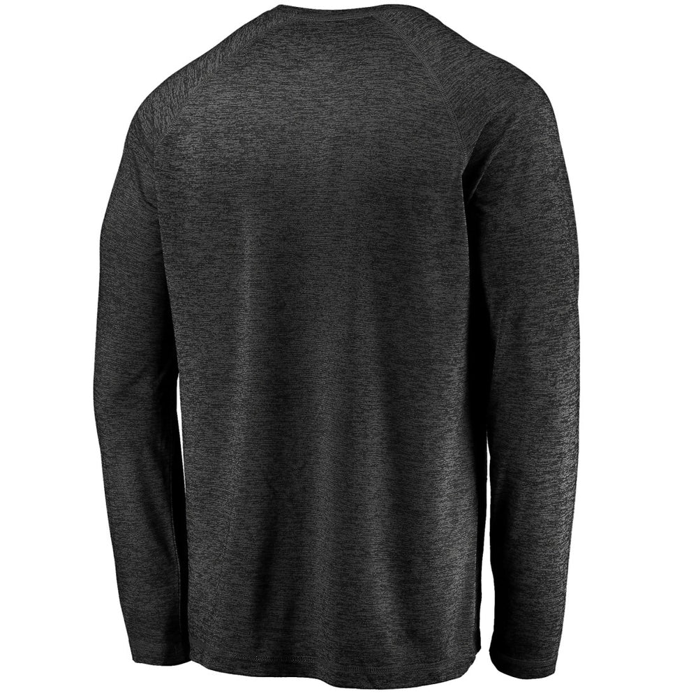 Green Bay Packers Iconic Striated Dark Logo Raglan Long Sleeve T-Shirt Black - Fanatics
