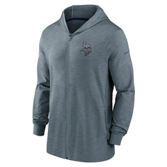 Minnesota Vikings 2022/23 Sideline Pop Performance Full-Zip Hoodie Gray - Nike