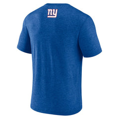 New York Giants Tri-Blend Helmet End Around T-Shirt Heather Royal - Fanatics