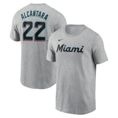 Sandy Alcantara Miami Marlins Nike Fuse Name & Number T-Shirt for sale