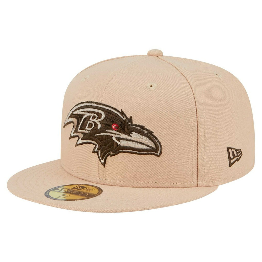 Baltimore Ravens New Era Candied Pecan 59FIFTY Fitted Hat Tan - NFL