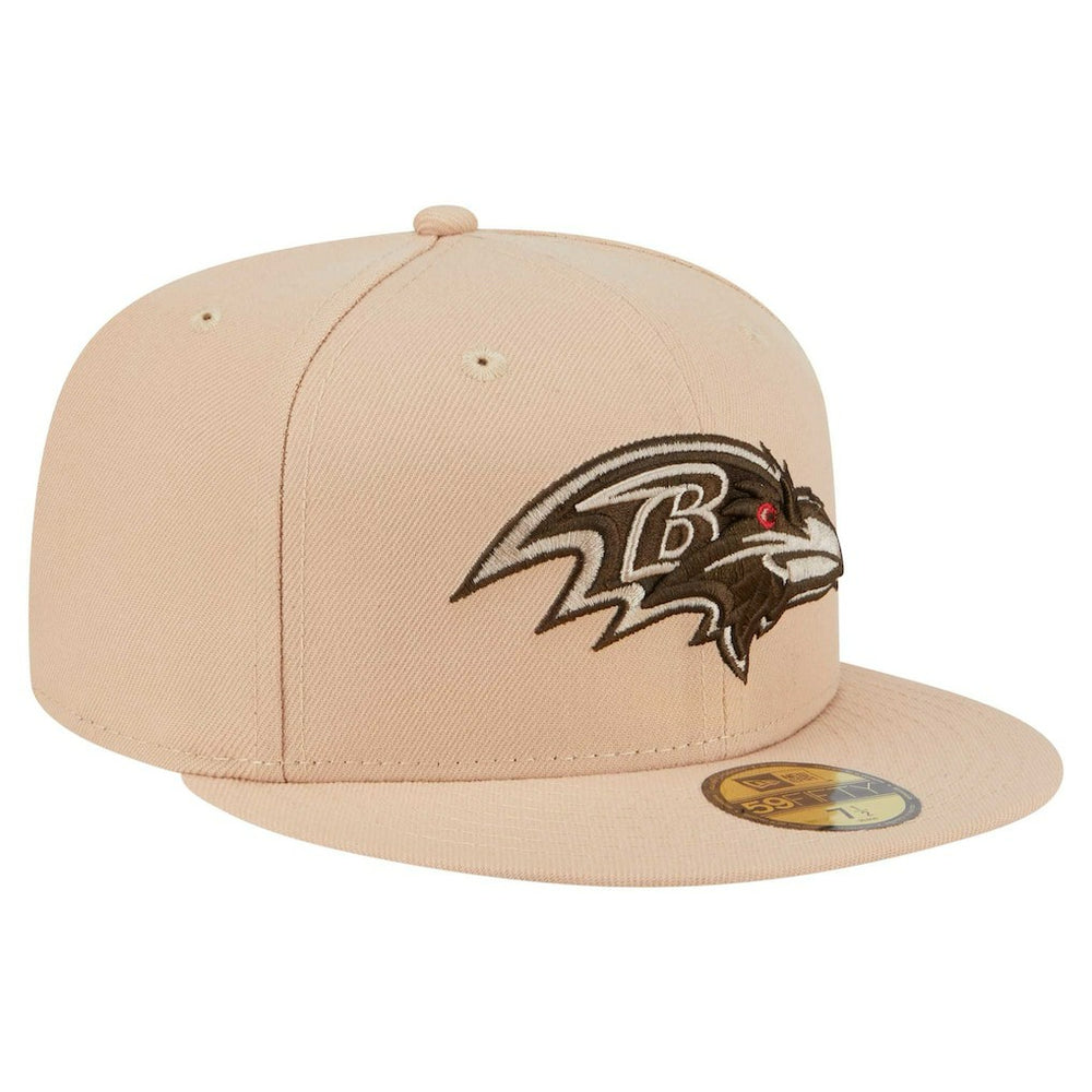 Baltimore Ravens New Era Candied Pecan 59FIFTY Fitted Hat Tan - NFL