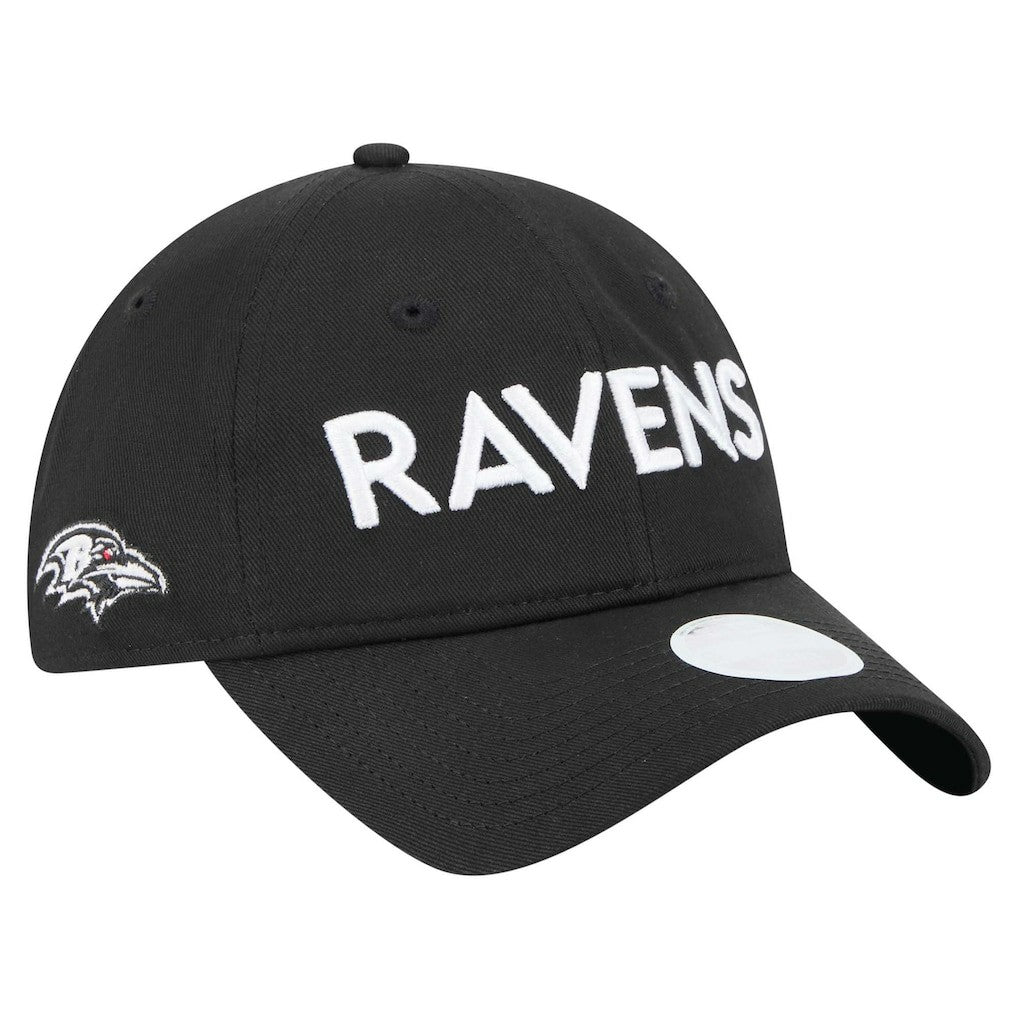 Baltimore Ravens New Era Women's Cece 9TWENTY Adjustable Hat Black - NFL
