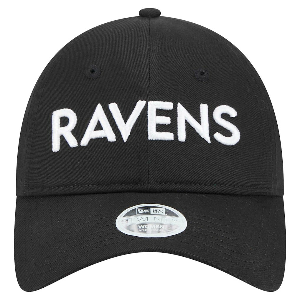 Baltimore Ravens New Era Women's Cece 9TWENTY Adjustable Hat Black - NFL