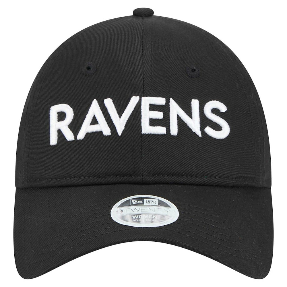 Baltimore Ravens New Era Women's Cece 9TWENTY Adjustable Hat Black - NFL