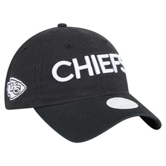 Kansas City Chiefs New Era Women's Cece 9TWENTY Adjustable Hat Black - NFL
