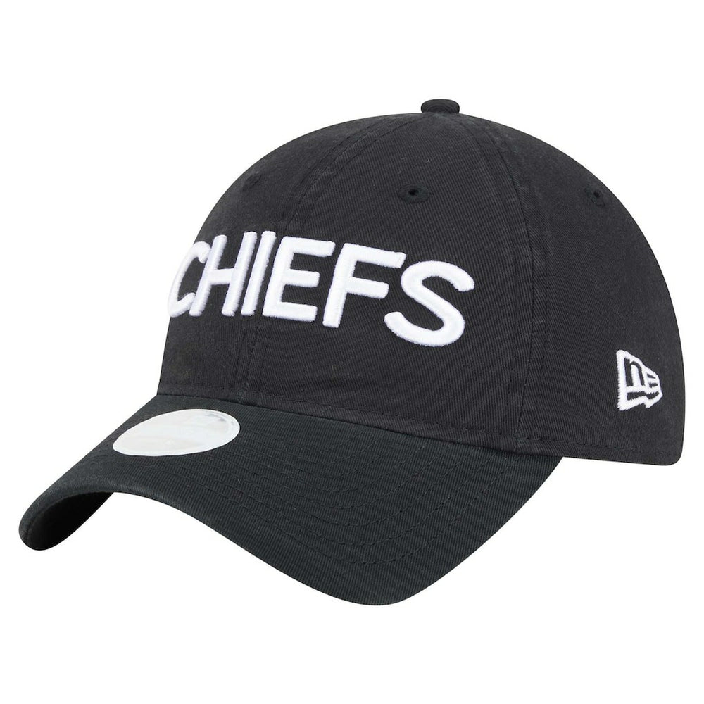 Kansas City Chiefs New Era Women's Cece 9TWENTY Adjustable Hat Black - NFL