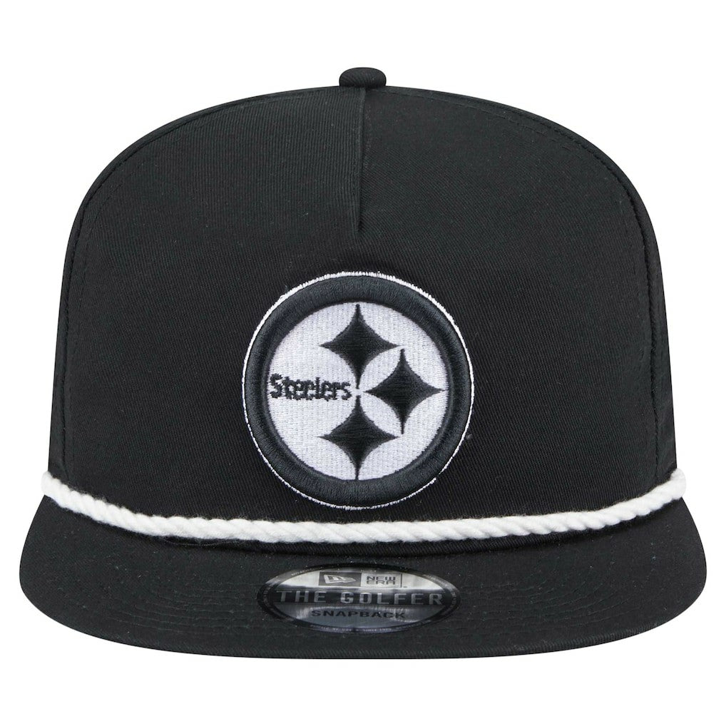 Pittsburgh Steelers New Era B-Dub Golfer Snapback Hat Black - NFL