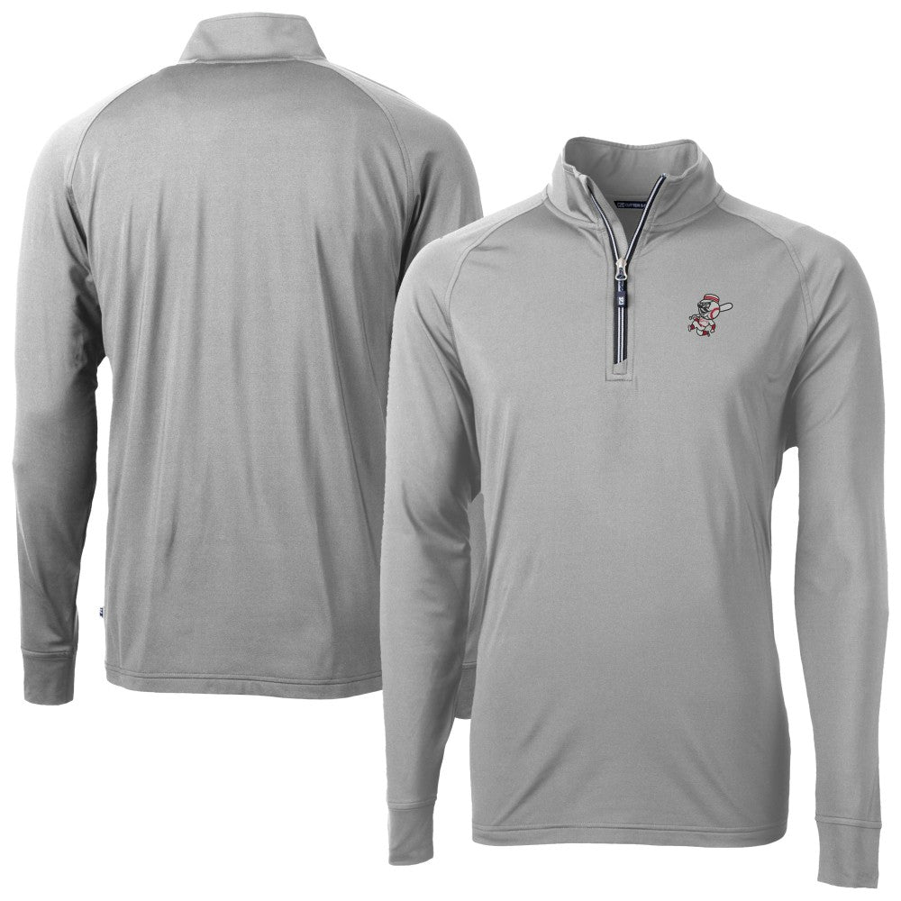 Cincinnati Reds Cutter & Buck Adapt Eco Knit Stretch Recycled Big & Tall Quarter-Zip Pullover Top Sale