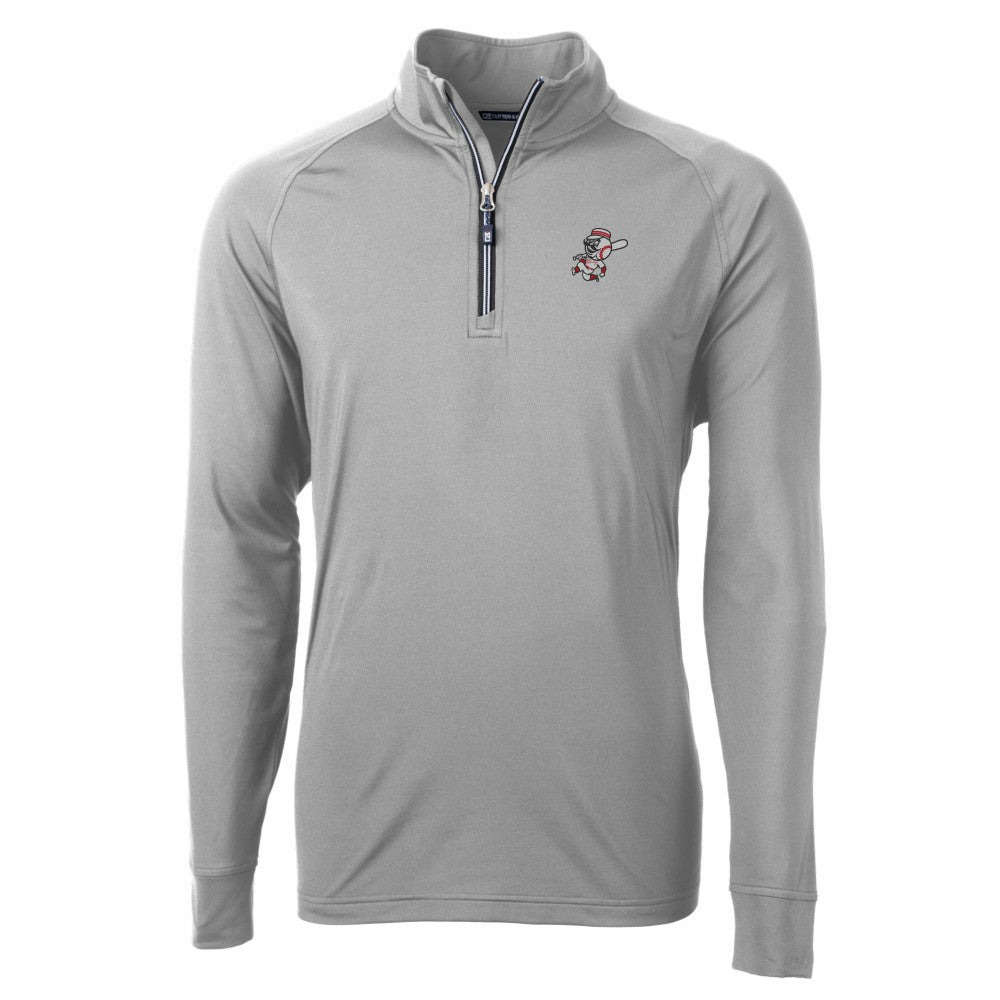 Cincinnati Reds Cutter & Buck Adapt Eco Knit Stretch Recycled Big & Tall Quarter-Zip Pullover Top Sale