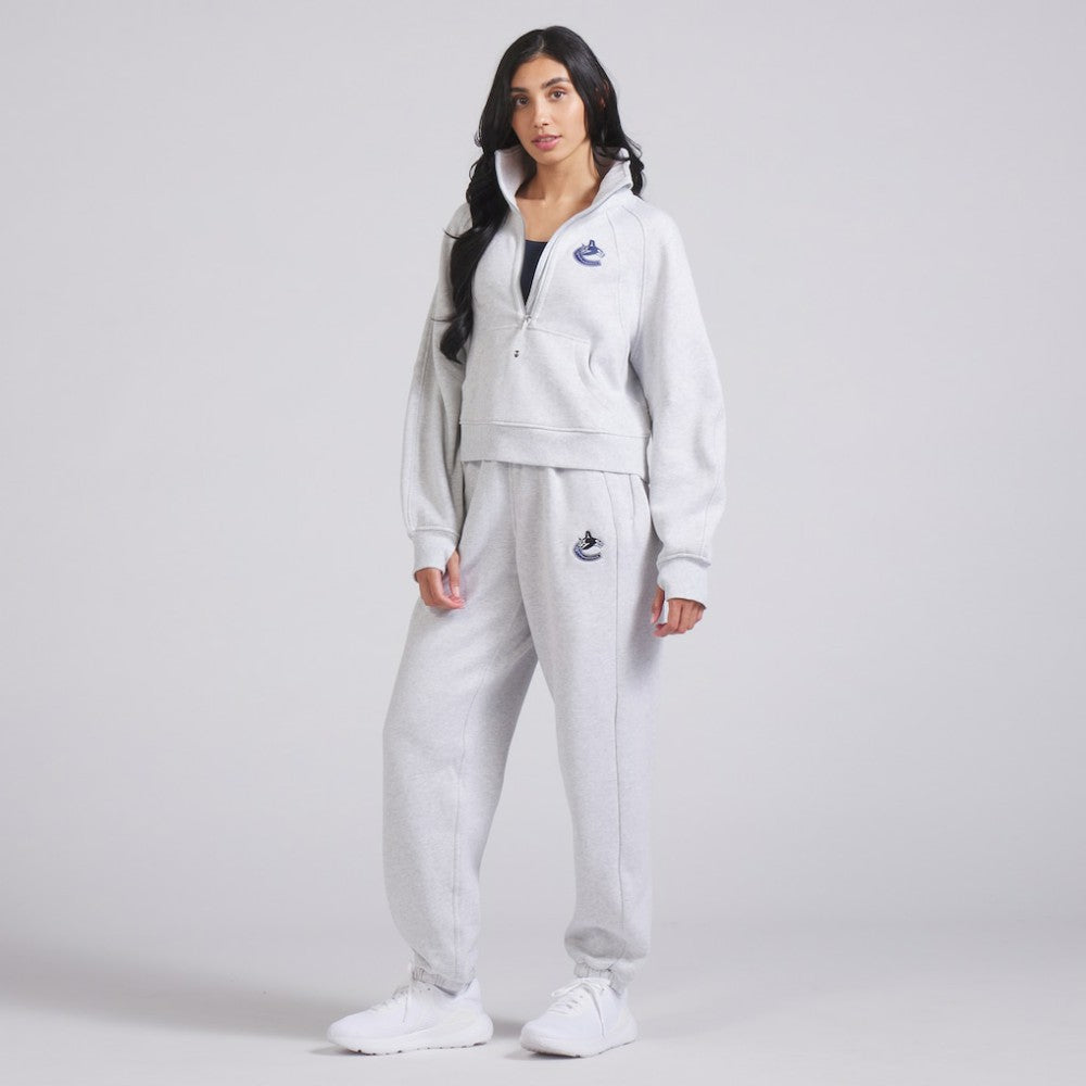 Vancouver Canucks - lululemon Women's Scuba Oversized Half Zip Top Heather Gray