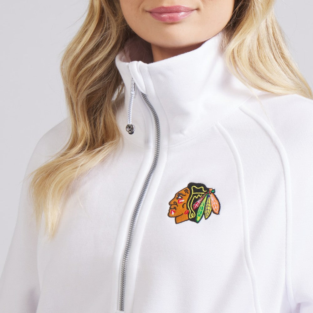 Chicago Blackhawks lululemon Women's Scuba Oversized Half Zip Top White