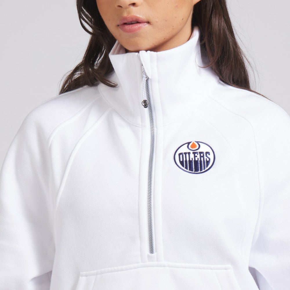 Edmonton Oilers - lululemon Women's Scuba Oversized Half Zip Top White