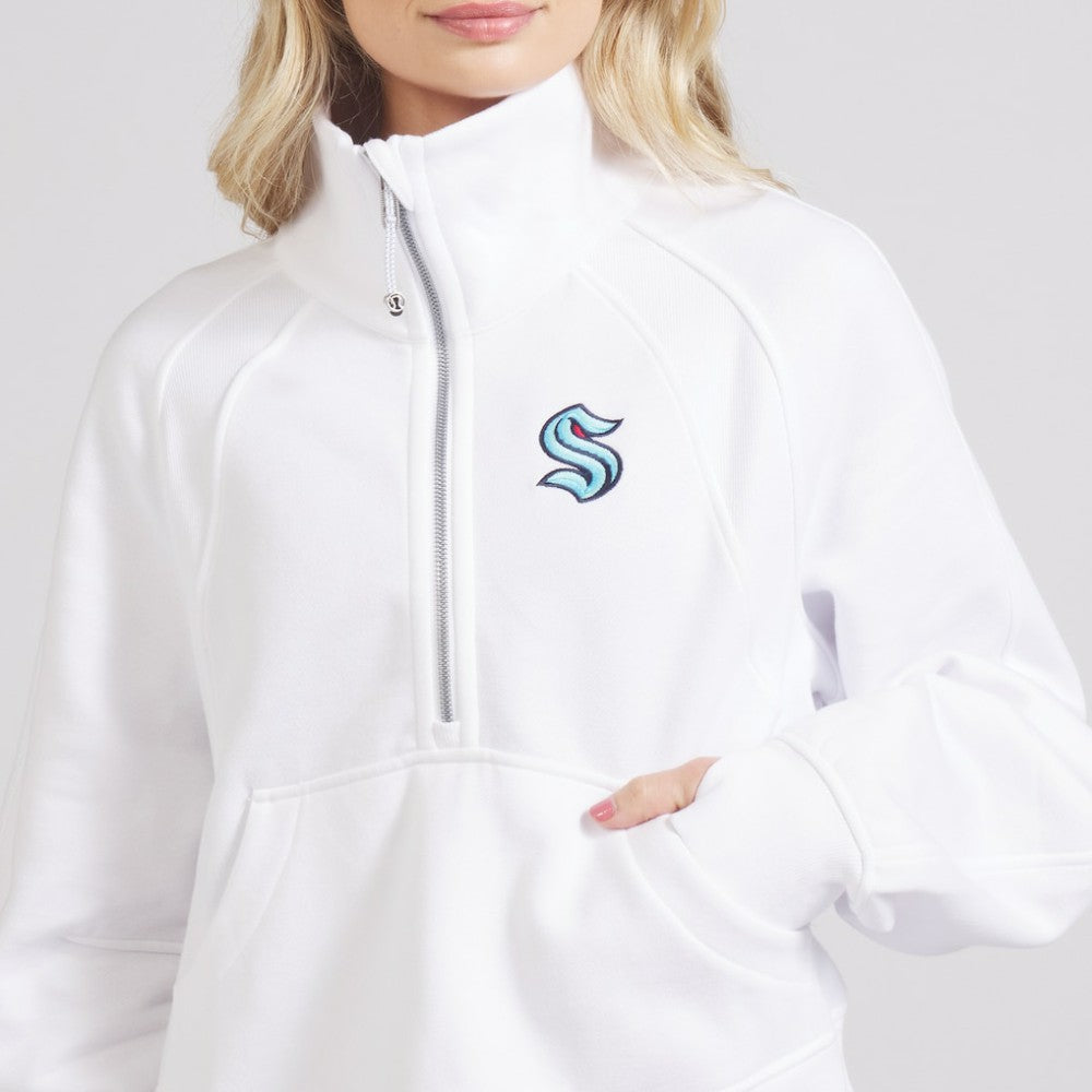 Seattle Kraken lululemon Women's Scuba Oversized Half Zip Top White