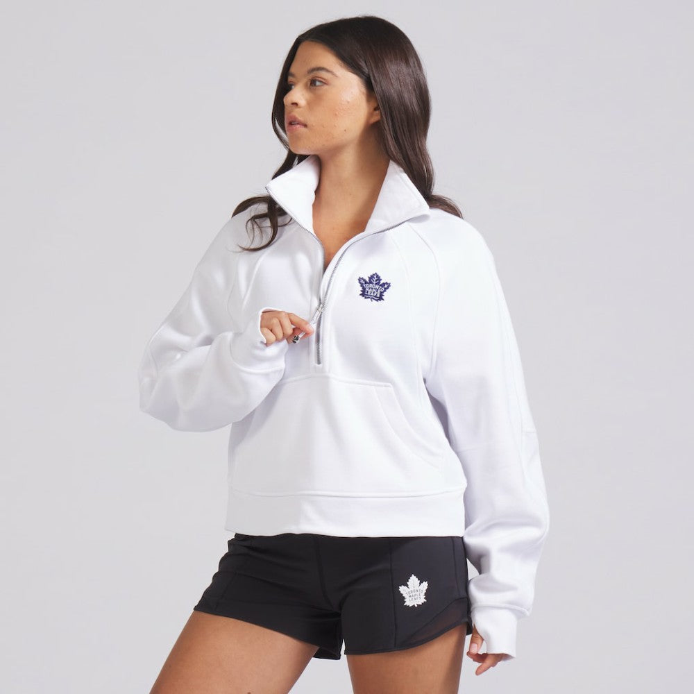 Toronto Maple Leafs - lululemon Women's Scuba Oversized Half Zip Top White