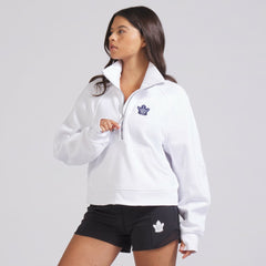 Toronto Maple Leafs - lululemon Women's Scuba Oversized Half Zip Top White