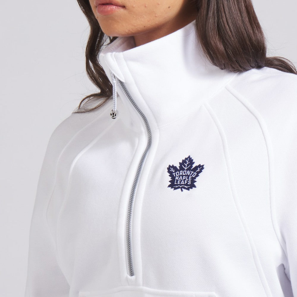 Toronto Maple Leafs - lululemon Women's Scuba Oversized Half Zip Top White