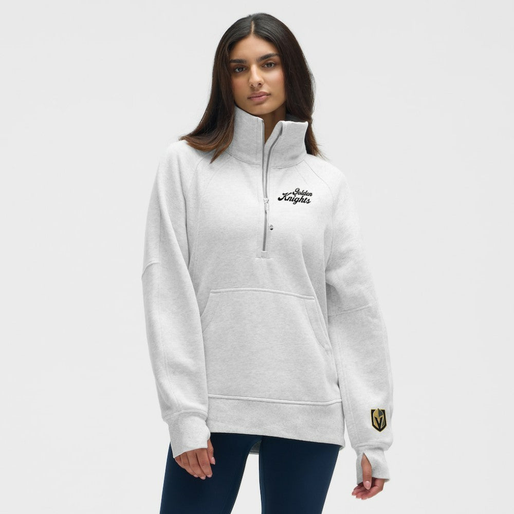 Vegas Golden Knights lululemon Women's Scuba Oversized Half Zip Top Heather Gray