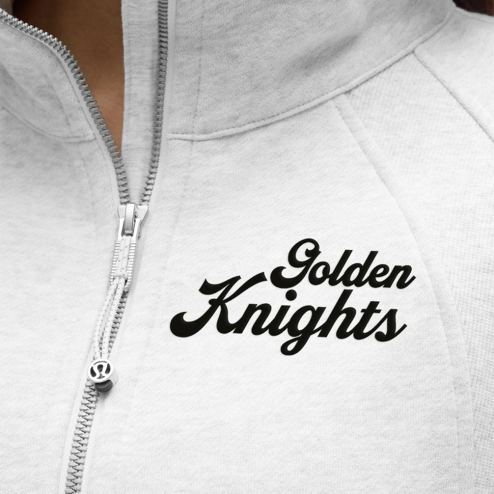 Vegas Golden Knights lululemon Women's Scuba Oversized Half Zip Top Heather Gray