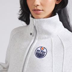 Edmonton Oilers - lululemon Women's Scuba Oversized Half Zip Top Heather Gray