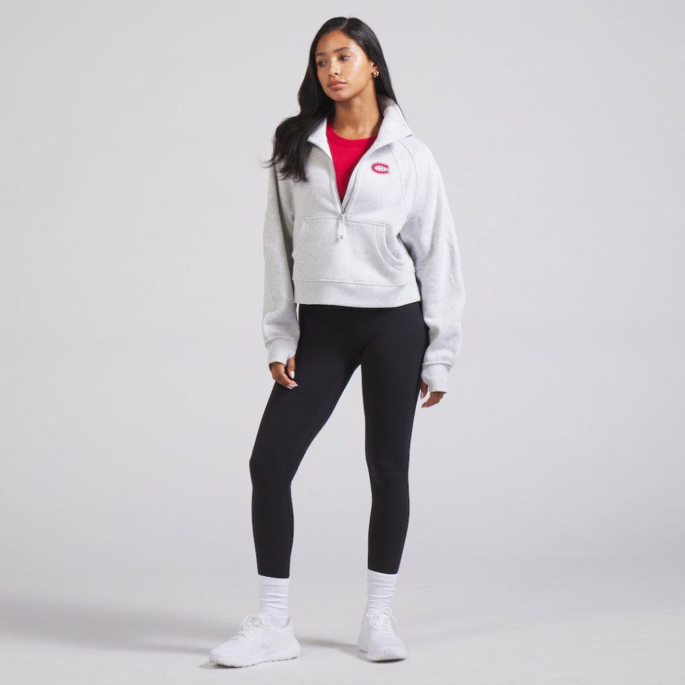 Montreal Canadiens - lululemon Women's Scuba Oversized Half Zip Top Heather Gray
