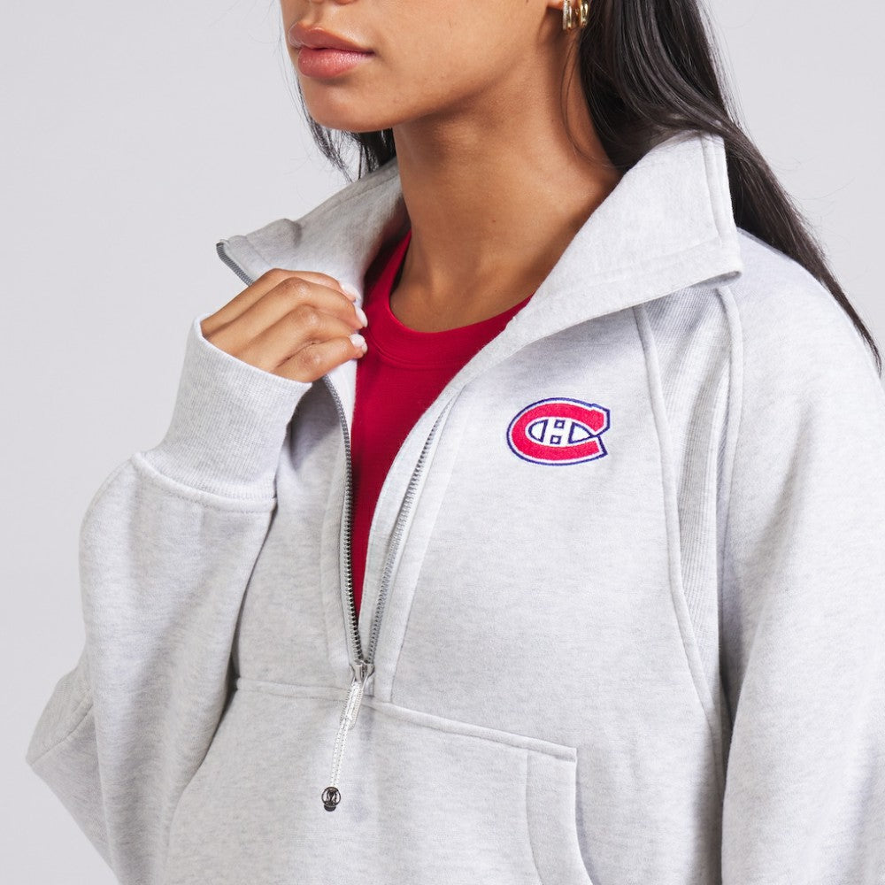 Montreal Canadiens - lululemon Women's Scuba Oversized Half Zip Top Heather Gray