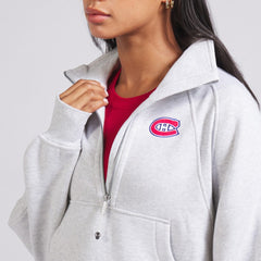 Montreal Canadiens - lululemon Women's Scuba Oversized Half Zip Top Heather Gray