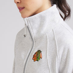 Chicago Blackhawks lululemon Women's Scuba Oversized Half Zip Top Heather Gray